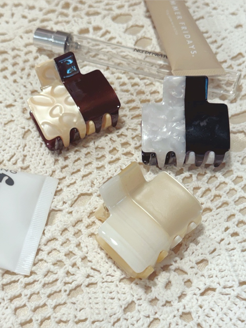 Set of 3 Two-Tone Claw Clips